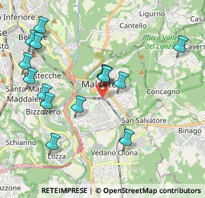 Mappa 21046 Malnate VA, Italia (2.11333)