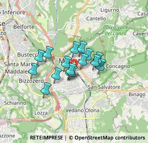 Mappa 21046 Malnate VA, Italia (1.07688)