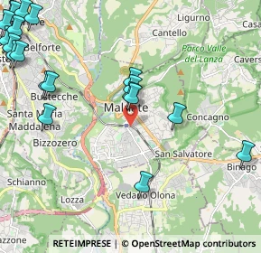 Mappa 21046 Malnate VA, Italia (3.012)