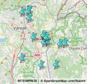 Mappa 21046 Malnate VA, Italia (3.45)