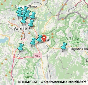 Mappa 21046 Malnate VA, Italia (4.44667)