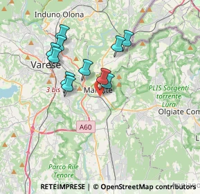 Mappa 21046 Malnate VA, Italia (3.06909)