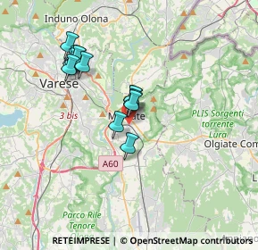 Mappa 21046 Malnate VA, Italia (3.04857)