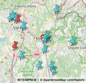 Mappa 21046 Malnate VA, Italia (4.26059)