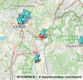 Mappa 21046 Malnate VA, Italia (4.67545)