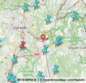 Mappa 21046 Malnate VA, Italia (6.675)