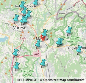 Mappa 21046 Malnate VA, Italia (4.78813)