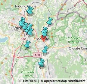 Mappa 21046 Malnate VA, Italia (3.56375)