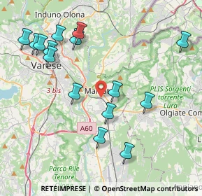 Mappa 21046 Malnate VA, Italia (4.49667)