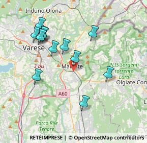 Mappa 21046 Malnate VA, Italia (3.85769)