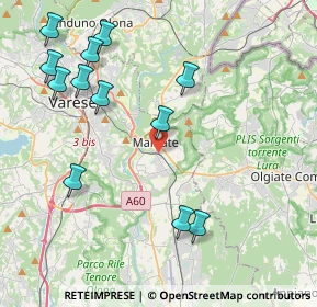 Mappa 21046 Malnate VA, Italia (4.69917)