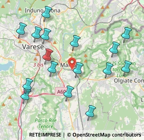 Mappa 21046 Malnate VA, Italia (4.43875)