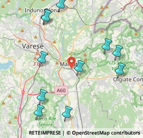 Mappa 21046 Malnate VA, Italia (4.84182)