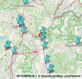 Mappa 21046 Malnate VA, Italia (5.9095)