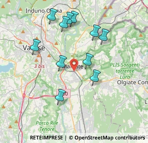 Mappa 21046 Malnate VA, Italia (3.66636)