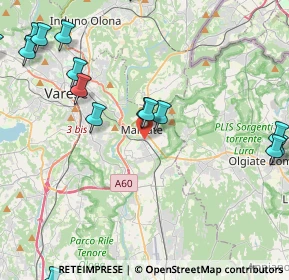 Mappa 21046 Malnate VA, Italia (5.79765)