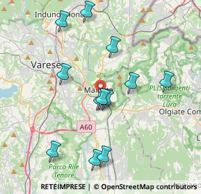 Mappa 21046 Malnate VA, Italia (3.81333)