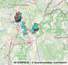 Mappa 21046 Malnate VA, Italia (3.7005)