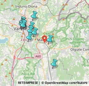 Mappa 21046 Malnate VA, Italia (3.83538)