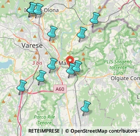 Mappa 21046 Malnate VA, Italia (4.395)