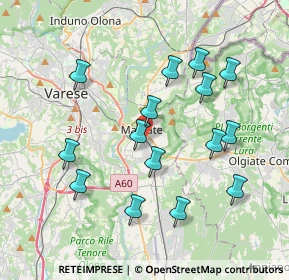 Mappa 21046 Malnate VA, Italia (3.78867)