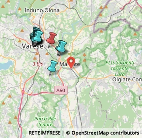 Mappa 21046 Malnate VA, Italia (4.15684)