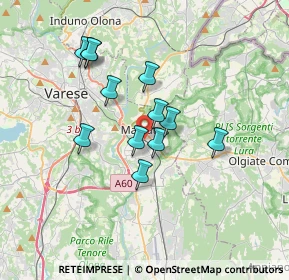 Mappa 21046 Malnate VA, Italia (2.85417)