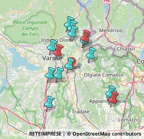 Mappa 21046 Malnate VA, Italia (6.71467)