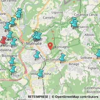 Mappa Via Val Camonica, 21046 Malnate VA, Italia (2.9585)