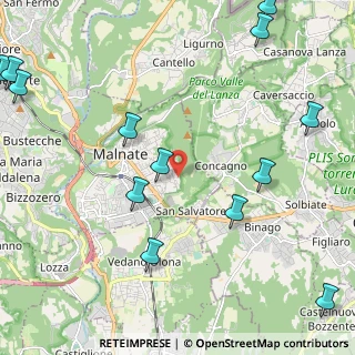 Mappa Via Val Camonica, 21046 Malnate VA, Italia (3.01538)