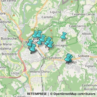 Mappa Via Val Camonica, 21046 Malnate VA, Italia (1.28133)