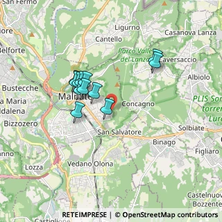 Mappa Via Val Camonica, 21046 Malnate VA, Italia (1.43667)