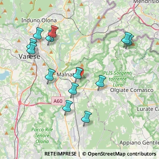 Mappa Via Val Camonica, 21046 Malnate VA, Italia (4.44846)