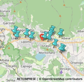 Mappa Via Briantea, 22030 Orsenigo CO, Italia (1.42167)