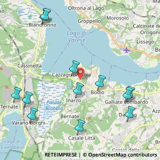 Mappa Via dei Rogoreè, 21020 Cazzago Brabbia VA, Italia (2.675)