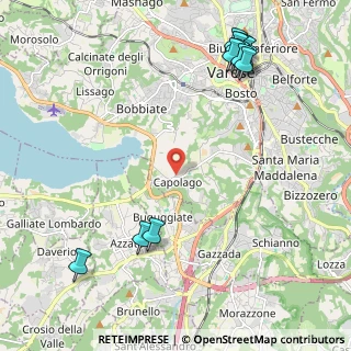 Mappa Via del Filagno, 21100 Capolago VA, Italia (2.81167)