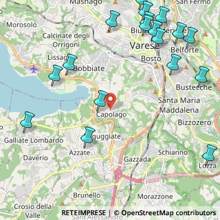 Mappa Via del Filagno, 21100 Capolago VA, Italia (3.04444)