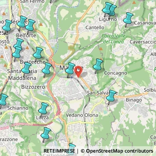Mappa Via Armando Diaz, 21046 Malnate VA, Italia (3.3265)