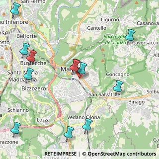 Mappa Via Armando Diaz, 21046 Malnate VA, Italia (2.6)