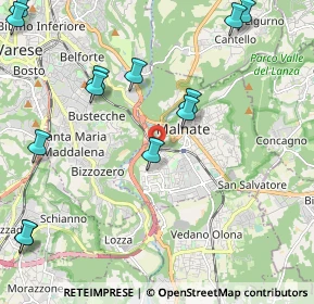 Mappa Via Luigi Cadorna, 21046 Malnate VA, Italia (2.73385)
