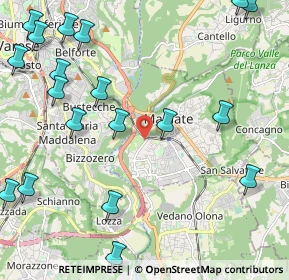 Mappa Via Luigi Cadorna, 21046 Malnate VA, Italia (2.9765)