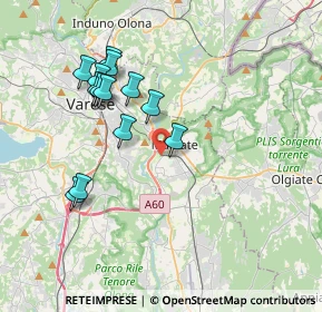 Mappa Via Luigi Cadorna, 21046 Malnate VA, Italia (3.57692)