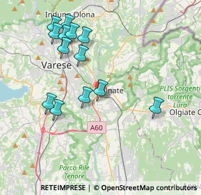 Mappa Via Luigi Cadorna, 21046 Malnate VA, Italia (4.03615)