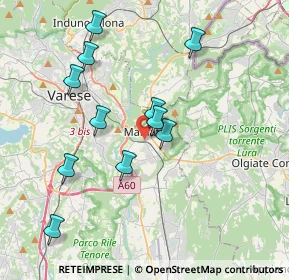 Mappa Piazzale Luraschi, 21046 Malnate VA, Italia (3.65727)