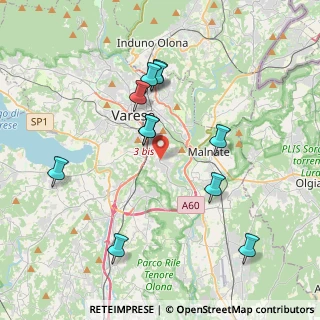 Mappa Via Jacopino da Tradate, 21100 Varese VA, Italia (3.78364)