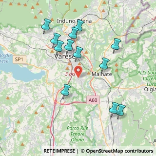 Mappa Via Jacopino da Tradate, 21100 Varese VA, Italia (4.08917)