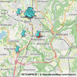 Mappa Via Jacopino da Tradate, 21100 Varese VA, Italia (2.55824)