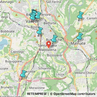 Mappa Via Jacopino da Tradate, 21100 Varese VA, Italia (2.61)