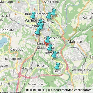 Mappa Via Jacopino da Tradate, 21100 Varese VA, Italia (1.69727)