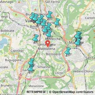Mappa Via Jacopino da Tradate, 21100 Varese VA, Italia (2.147)